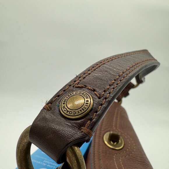 Classic Coach Brown Pebbled Leather Purse C0769-10946 Brass Hardware Turn Lock - Picture 8 of 13